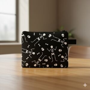 NWT Skeleton Mini Cosmetic Bag / Coin Purse